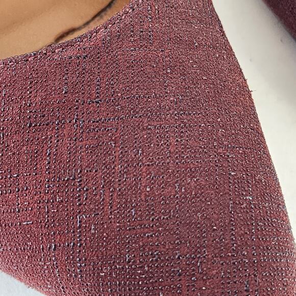 Aquatalia Pasha Pump Burgundy Classic Block Heels 8.5 - Picture 5 of 9